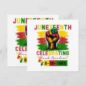 Invitation Juneteenth Célébration de la liberté noire Histoir (Devant / Derrière)