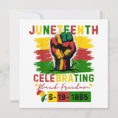Invitation Juneteenth Célébration de la liberté noire Histoir (Dos)