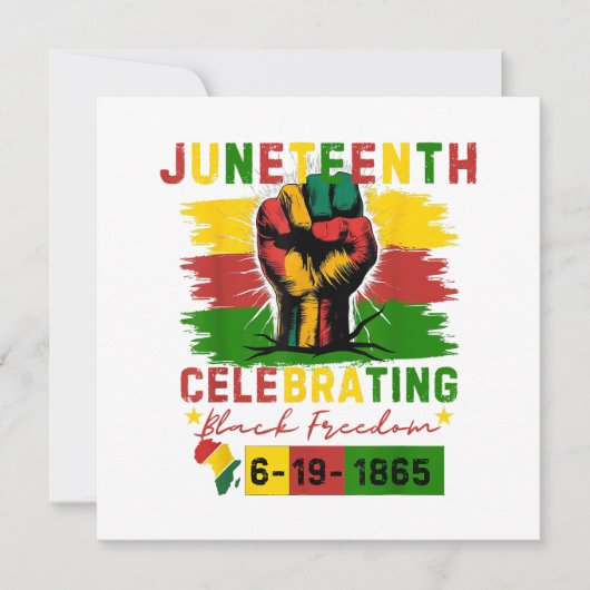 Invitation Juneteenth Célébration de la liberté noire Histoir (Devant)