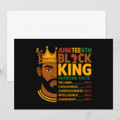 Invitation Juneteenth faits nutritionnels noirs Fierté Africa (Devant / Derrière)