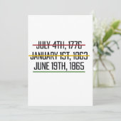 Invitation Juneteenth Independence Day Histoire des Noirs   (Debout devant)