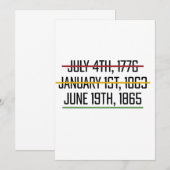 Invitation Juneteenth Independence Day Histoire des Noirs   (Devant / Derrière)
