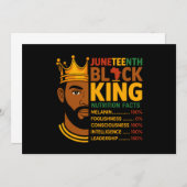 Invitation Junetten Black Nutrition Facts Pride Africaine (Devant / Derrière)