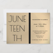 Invitation Junetten Gold Black Freedom Celebration (Devant)