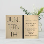 Invitation Junetten Gold Black Freedom Celebration (Debout devant)