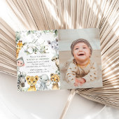 Invitation Jungle Animals, Safari, Wild One, First Birthday