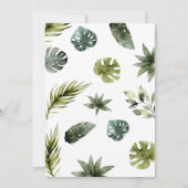 Invitation Jungle Animaux Baby shower Verdure Safari Garçon (Dos)