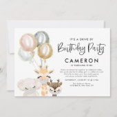 Invitation Jungle Animaux Conduite De Quarantaine Par Anniver (Devant)