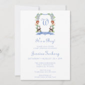 Invitation Jungle Animaux Crest C'est un garçon Bébé Sprinkle (Devant)