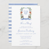 Invitation Jungle Animaux Crest C'est un garçon Bébé Sprinkle (Devant / Derrière)