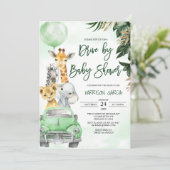 Invitation Jungle Animaux Safari Conduite Par Baby shower (Debout devant)