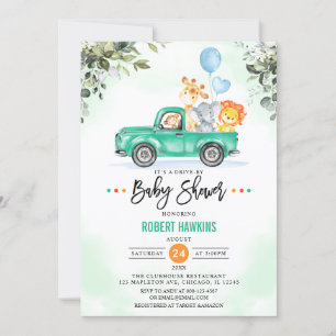Invitation Jungle Animaux Safari Conduite Par Baby shower