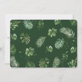 Invitation Jungle Animaux Végétation Sauvage UN 1er anniversa (Dos)