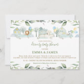 Invitation Jungle Animaux Voitures La verdure Le Baby shower (Devant)