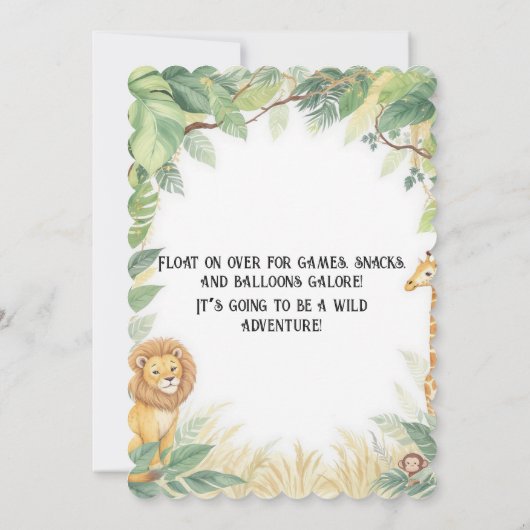 Invitation Jungle Arch Wild Un premier anniversaire (Dos)