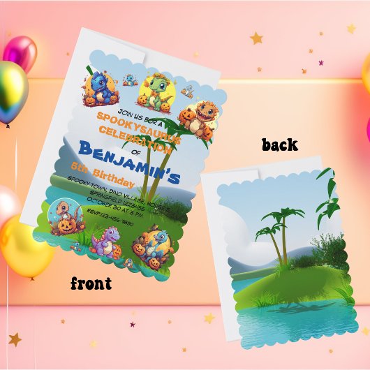 Invitation Jungle Baby Dino Anniversaire de enfant Party