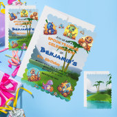 Invitation Jungle Baby Dino Anniversaire de enfant Party