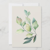 Invitation Jungle Bébé Animaux Douche Verdure Safari (Dos)