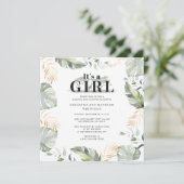 Invitation Jungle botanique Giraffe Couple Baby shower (Debout devant)