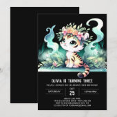 Invitation Jungle Custom Tiger Anniversaire (Devant / Derrière)