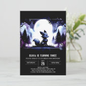 Invitation Jungle Custom Wolf Anniversaire (Debout devant)