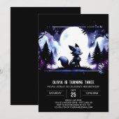 Invitation Jungle Custom Wolf Anniversaire (Devant / Derrière)