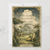 Invitation Jungle Dinosaur Baby Shower (Devant)