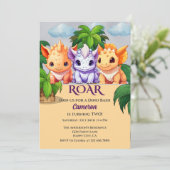 Invitation Jungle Dinosaur Dino Bash fête du 2ème anniversair (Debout devant)