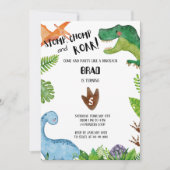 Invitation Jungle Dinosaur fête d'anniversaire (Devant)