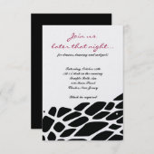 Invitation JUNGLE FEVER Bat Bar Mitzvah Party Card (Devant / Derrière)