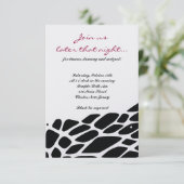 Invitation JUNGLE FEVER Bat Bar Mitzvah Party Card (Debout devant)