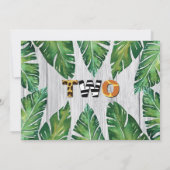 Invitation Jungle fille 2ème anniversaire de fête photo invit (Dos)