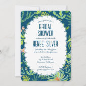 Invitation Jungle Garden Watercolor Custom BRIDAL SHOWER (Devant)