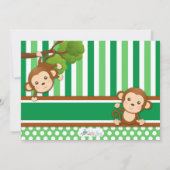 Invitation Jungle Monkey Safari Garçon photo d'anniversaire (Dos)