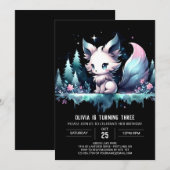 Invitation Jungle Printemps Wolf (Devant / Derrière)