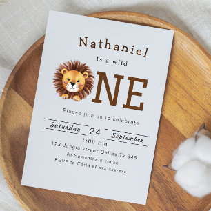 Invitation Jungle Safari 1er anniversaire 