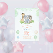 Invitation Jungle Safari Animals Kids Birthday