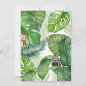Invitation Jungle Safari Animaux Baby shower garçon (Dos)