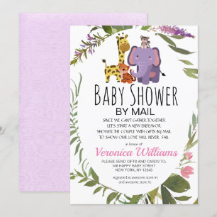 Invitation Jungle Safari Animaux Baby shower Tropical Par Mai