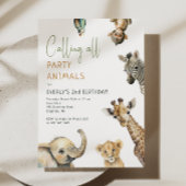 Invitation Jungle Safari "Appeler tous les animaux de fête" A