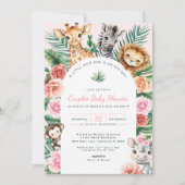 Invitation Jungle Safari Baby shower Couples (Devant)