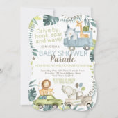 Invitation Jungle Safari Baby Shower Parade (Devant)