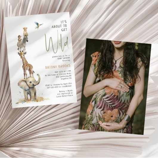 Invitation Jungle Safari "C'est sur le point de devenir sauva