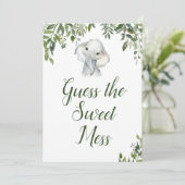 Invitation Jungle Safari Elephant Sweet Mess Taille du signal (Debout devant)