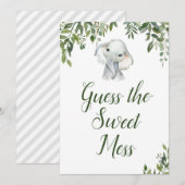 Invitation Jungle Safari Elephant Sweet Mess Taille du signal (Devant / Derrière)