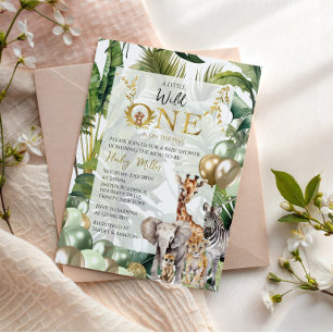 Invitation Jungle Safari Fête de Bébé Wild One