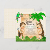 Invitation Jungle Safari Genre Reveillez Baby shower Invitati (Devant / Derrière)