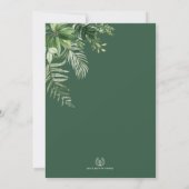 Invitation Jungle Safari Party Animaux Wild Un 1er anniversai (Dos)