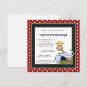 Invitation Jungle Temps Zoo Animaux Lio Baby shower Invitatio (Devant / Derrière)