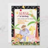 Invitation Jungle Thème/Fête/photo personnalisée (Devant)
